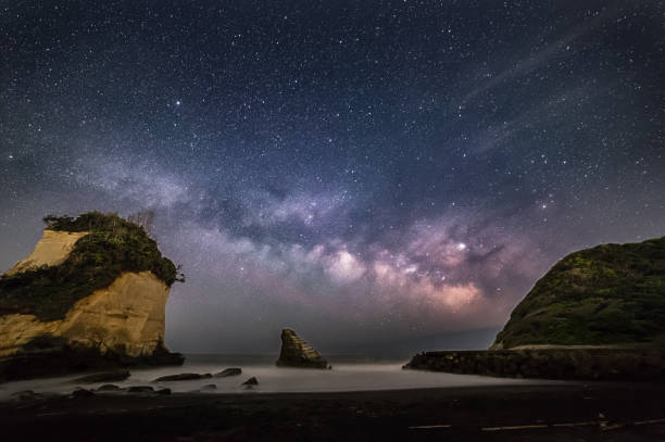 istock Milky Way seen from the beach 1215920715