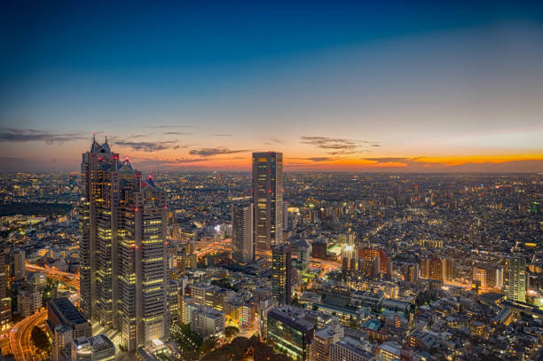 istock Shinjuku sunset view 1215921047