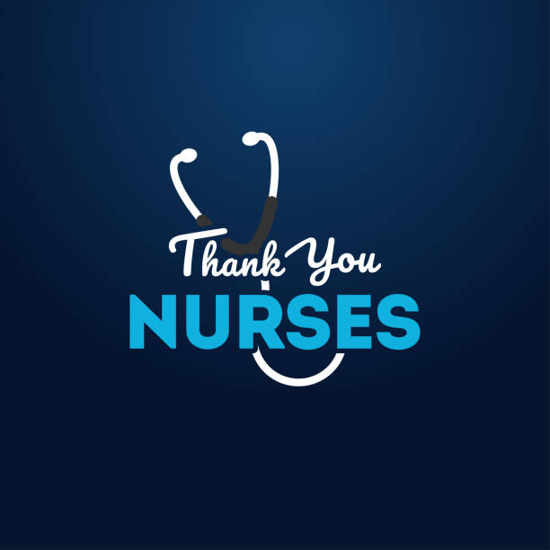 ilustraciones, imágenes clip art, dibujos animados e iconos de stock de gracias doctor, enfermera, vector del personal médico por diseño de saludo - nurse