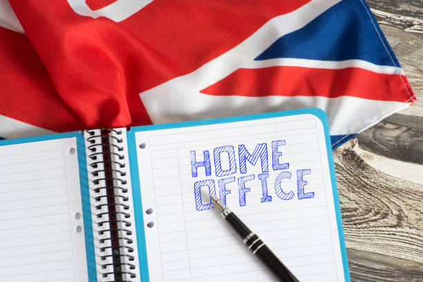 istock Flag of Great Britain and Home Office 1215929957