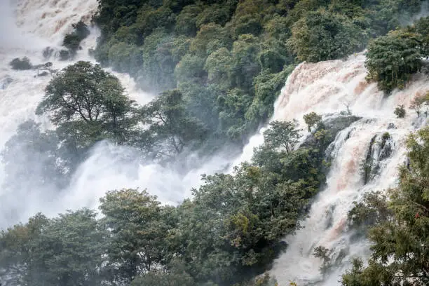 Photo of Shivanasamudra falls in Chamarajanagar District of the state of Karnataka, India