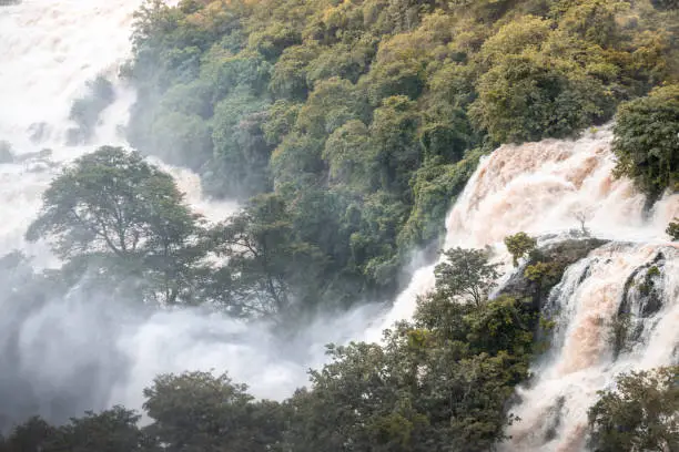 Photo of Shivanasamudra falls in Chamarajanagar District of the state of Karnataka, India