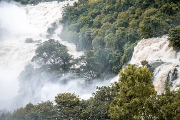 Photo of Shivanasamudra falls in Chamarajanagar District of the state of Karnataka, India