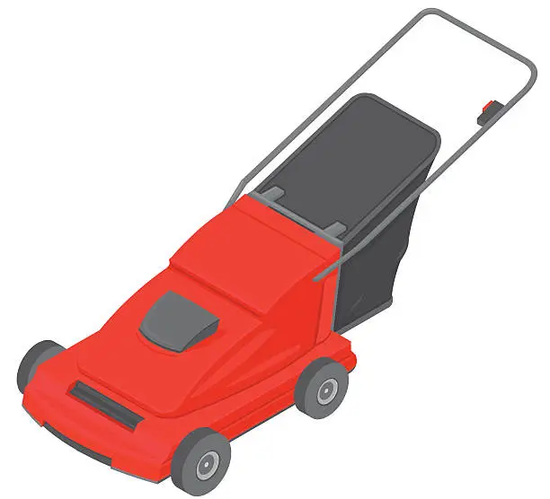 Vector illustration of Isometric Lawn Mower