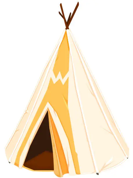 Vector illustration of American Indian Tepee