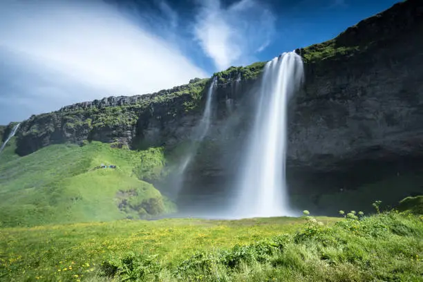 Photo of Seljalandsfoss waterfall in Iceland in Summer