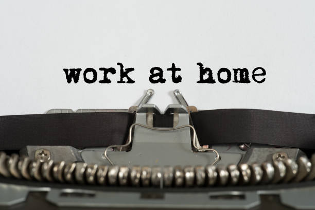 istock A typewriter and home office due to coronavirus 1215933587