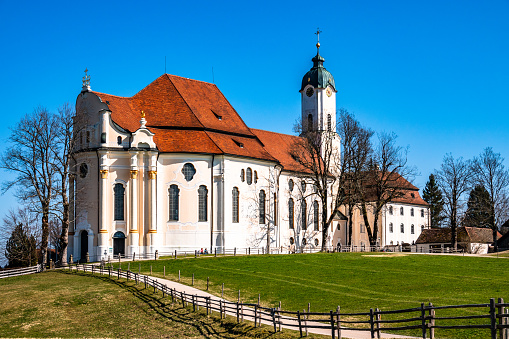 famous wieskirche near schwangau - bavaria