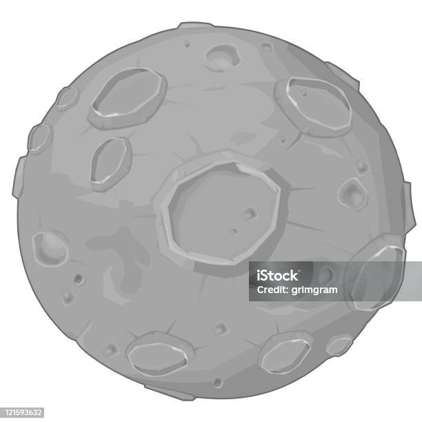 La Luna - Immagini vettoriali stock e altre immagini di Cratere meteoritico - Cratere meteoritico, Meteorite, Paesaggio lunare