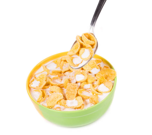 istock A bowl of cereal with milk. 1215937688