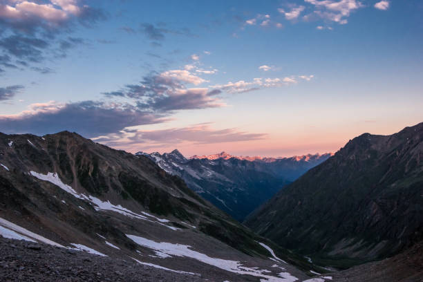 istock beautiful sunrise in the high mountains 1215940362