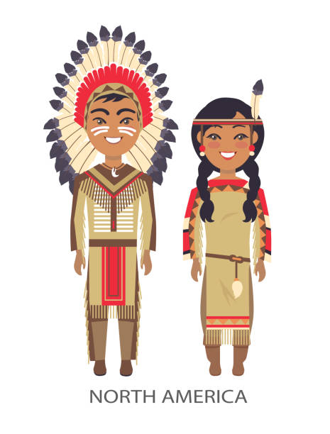 коренные американцы - native american illustrations stock illustrations