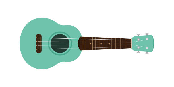 istock ukulele cute green pastel isolated on white, small ukelele green soft color for flat icon, realistic ukelele for classical music play, ukulele classic retro in holiday summer concept, small guitar 1215942169