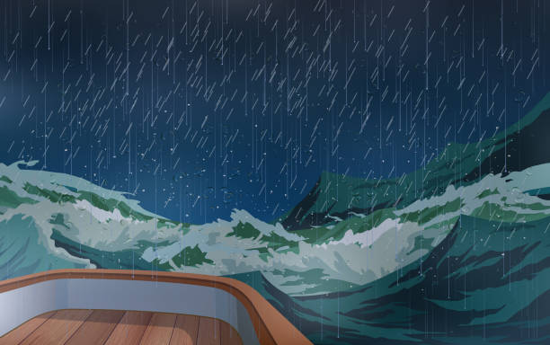 Web The ship was in the middle of a storm in the sea. ship stock illustrations