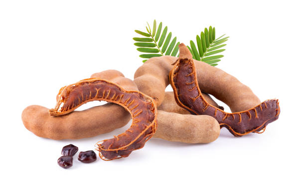 istock tamarind with isolated on white background . full depth of field 1215944957