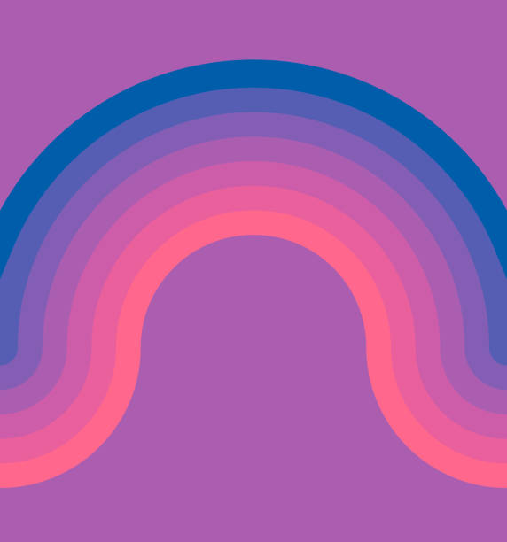 illustrazioni stock, clip art, cartoni animati e icone di tendenza di rainbow line design blend - rainbow striped abstract in a row