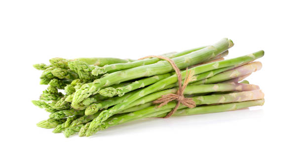 istock Asparagus isolated on white background. full depth of field 1215948948