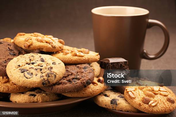 Various Cookies And Coffee Stock Photo - Download Image Now - Cookie, Coffee - Drink, Chocolate