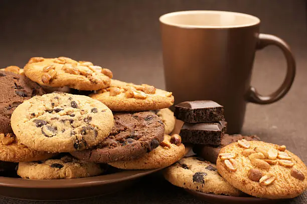 Photo of Various cookies and coffee