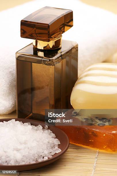 Spa Accessories Stock Photo - Download Image Now - Alternative Therapy, Bar Of Soap, Bath Salt