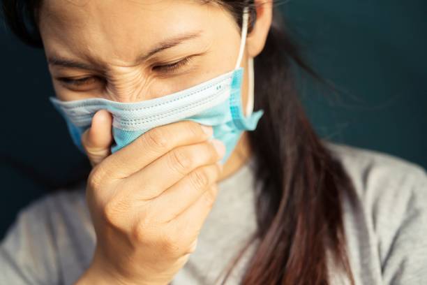 istock Patients infected with the Covid 19 virus will experience fatigue due to sneezing. 1215951981