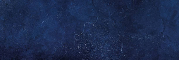 istock Long banner with abstract classic blue background 1215955669