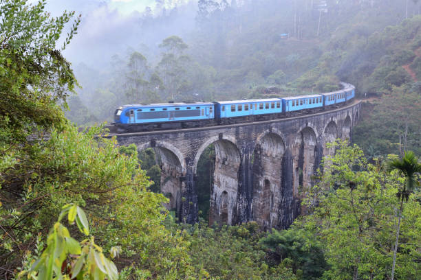 istock Train on the Nine Arches Demodara Bridge 1215955795