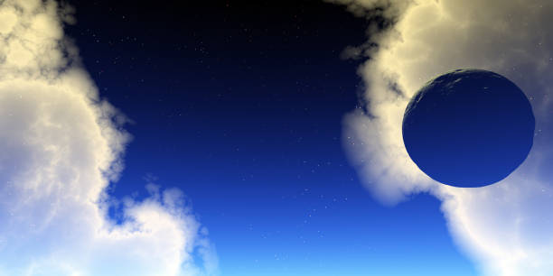 istock The moon in the sky. 3D rendering 1215960157