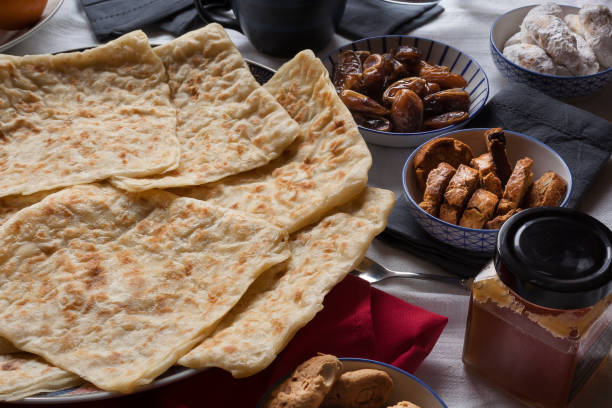 istock Rghayf moroccan pancakes on ramadan table stills. 1215965433