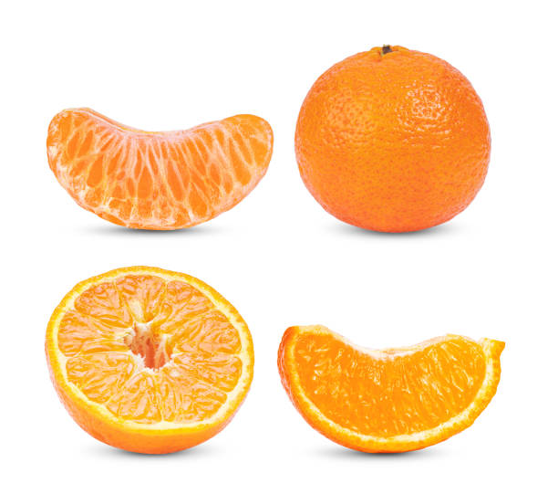 istock Mandarin, tangerine citrus fruit isolated on white 1215966868