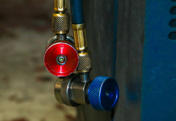 istock Valves of an air compressor. 1215966908