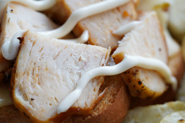 istock Grilled chicken sandwich with mayo 1215972294
