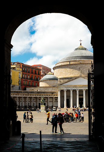 San Francesco di Paola Church on Naples main square - Piazza del Plebiscito. Photo taken with Canon 5D Mark IV