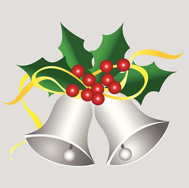 серебряные колокола - bell silver sleigh bells christmas stock illustrations
