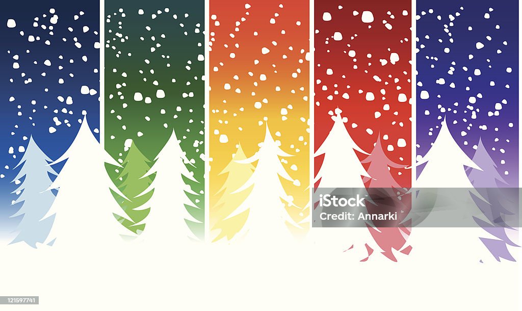 Nívea Navidad fondo de invierno - arte vectorial de Arco iris libre de derechos