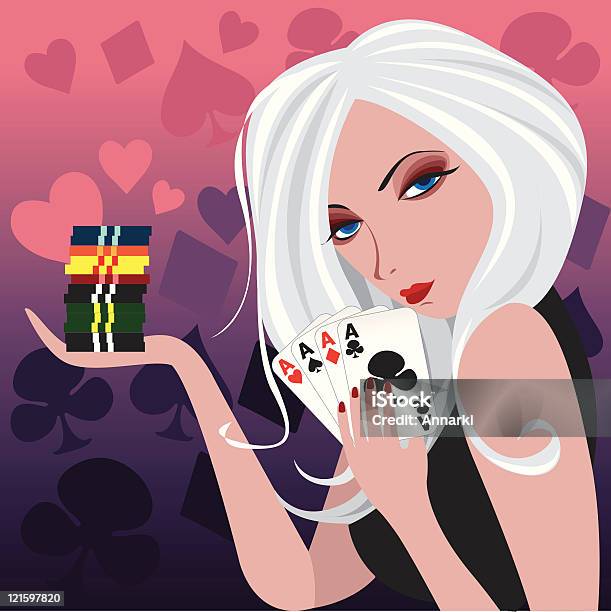 Casino Girl Stock Illustration - Download Image Now - Ace, Color Image ...