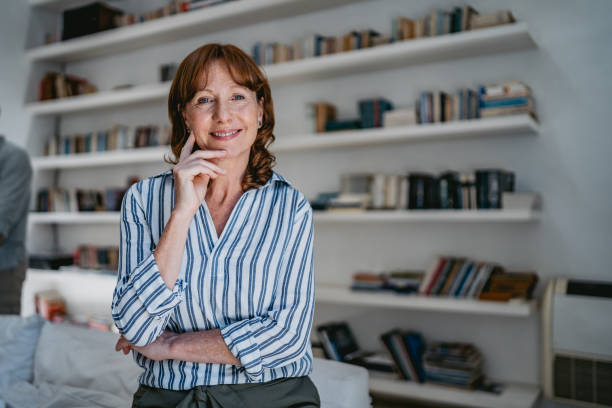 istock Confident senior woman at home 1215983891