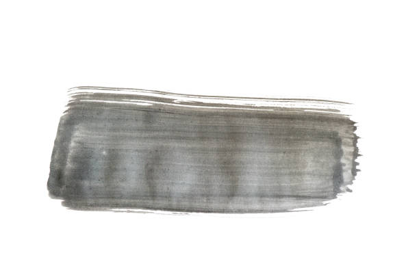 black brushstroke miot watercolor isolated on white background