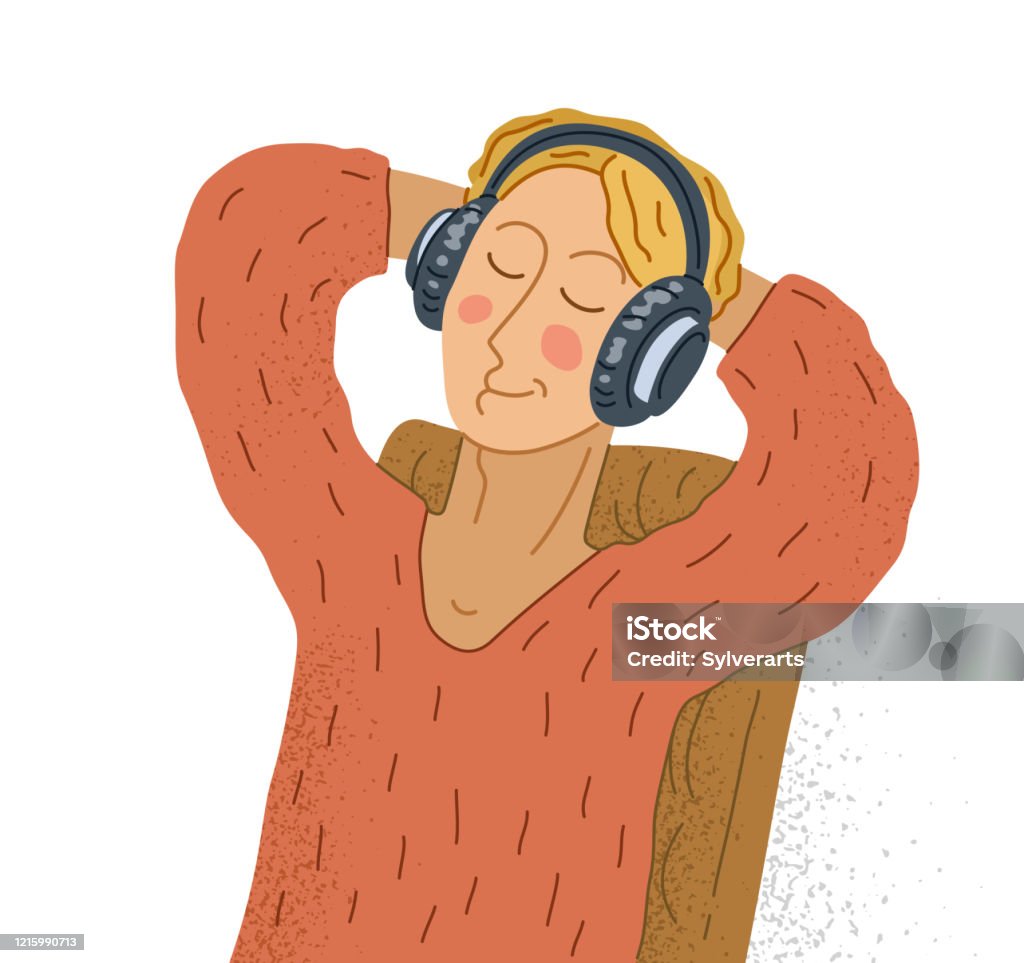 Ilustración de Joven Escuchando Música En Auriculares Ilustración Vectorial  Aislado En Blanco Niño Está Disfrutando Y Relajante Escuchando Música y más  Vectores Libres de Derechos de Adulto - iStock