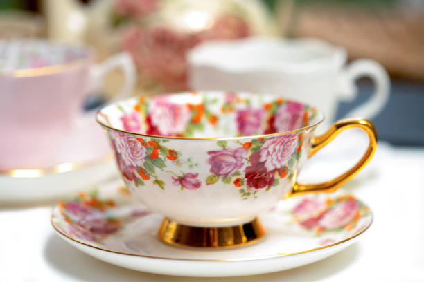 istock elegant porcelain cup with red rose pattern 1215998071