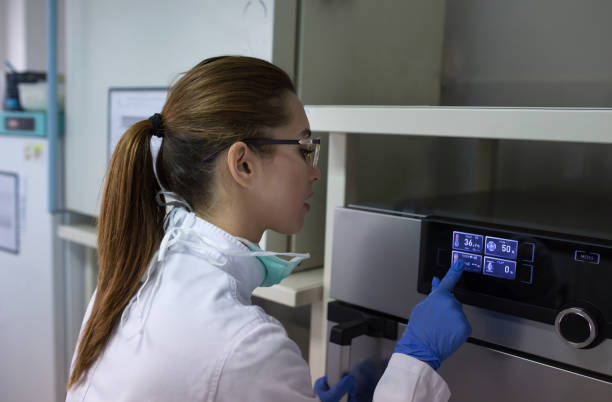 istock Biologist working in touch screen of incubator in laboratoy 1216000169