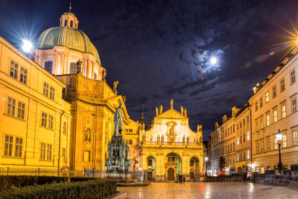 istock Night cityscape of Prague 1216000777
