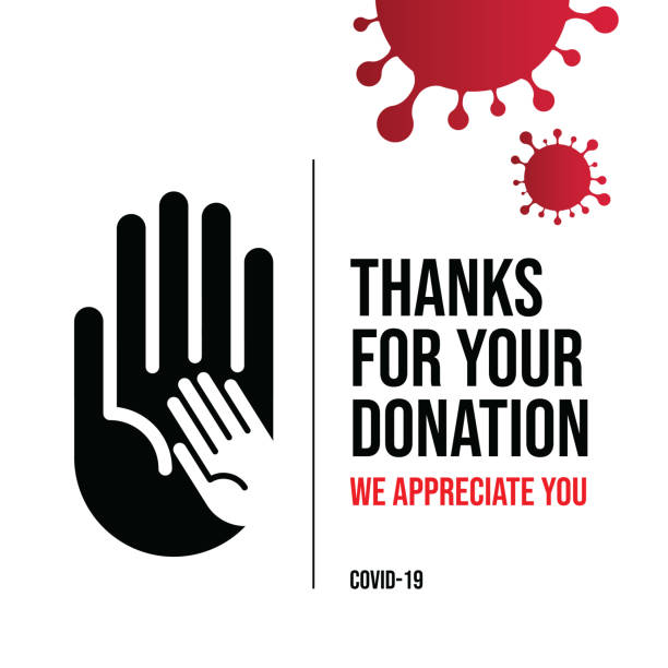 ilustrações, clipart, desenhos animados e ícones de conceito de doação para covid-19 ou ilustração de ações coronavírus - donors choose