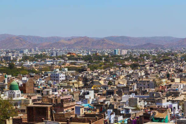 istock Buildings and Machla Hills in Udaipur 1216011357