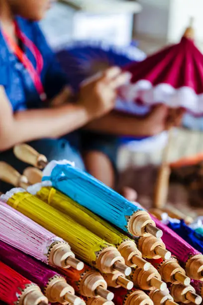 Umbrella factory in Chiang Mai, Thailand