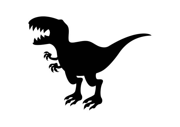 Ilustración de Vector De Icono De Silueta Negra De Dinosauriotrex y más  Vectores Libres de Derechos de Silueta - Silueta, Dinosaurio, Tiranosaurio  - iStock