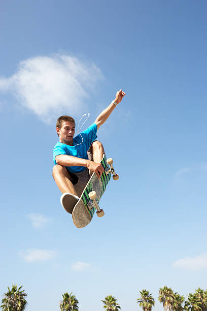 istock Teenage Boy In Skateboard Park 121601983