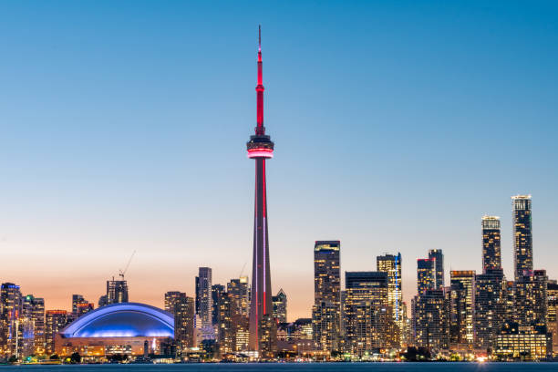 istock Toronto city skyline at sunset, Ontario, Canada 1216020630