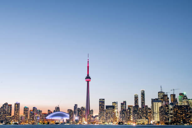 istock Toronto city skyline at sunset, Ontario, Canada 1216020633