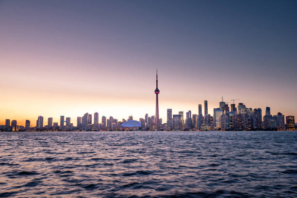 istock Toronto city skyline at sunset, Ontario, Canada 1216020640